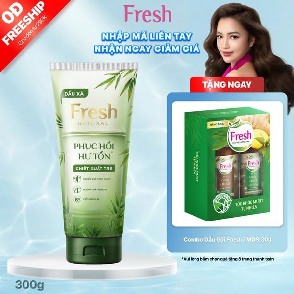 Dầu xả Fresh Natural Phục hồi tóc hư tổn Chiết xuất tre, 300g