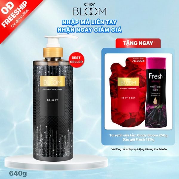 Sữa Tắm Nước Hoa CINDY BLOOM So Slay Hương Cuốn Hút, Thanh Lịch 640g