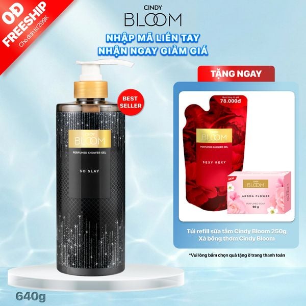 Sữa Tắm Nước Hoa CINDY BLOOM So Slay Hương Cuốn Hút, Thanh Lịch 640g
