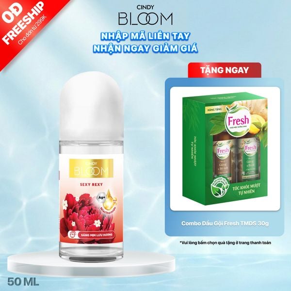 Lăn khử mùi sáng da hương nước hoa Cindy Bloom Sexy Rexy (mới)
