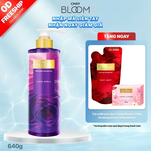 Sữa Tắm Nước Hoa CINDY BLOOM Love Spell 640g
