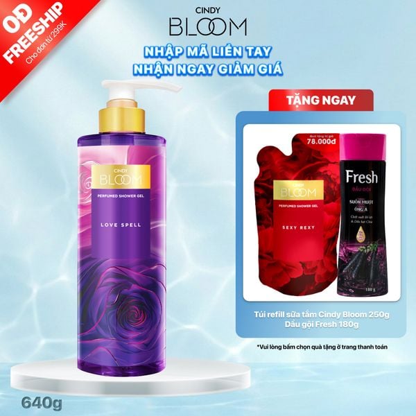 Sữa Tắm Nước Hoa CINDY BLOOM Love Spell 640g