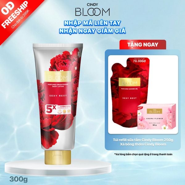Sữa dưỡng thể sáng da Hương nước hoa Cindy Bloom - Sexy Rexy, 300g