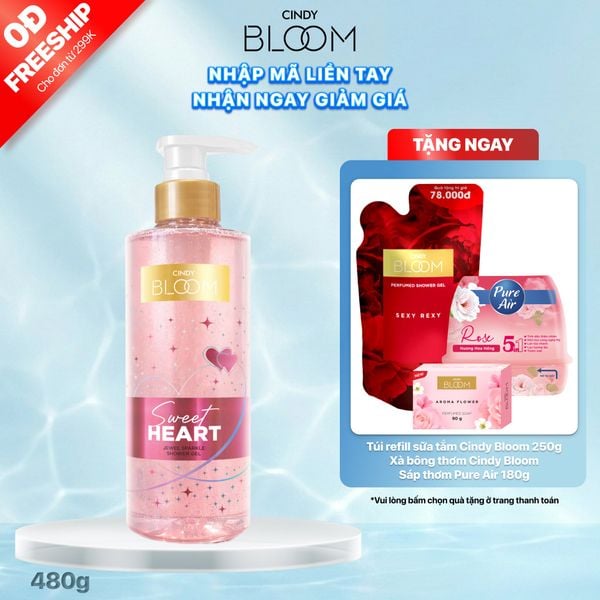Sữa tắm Cindy Bloom Jewel Sparkle Shower Gel Sweet Heart, 480g