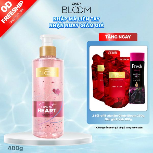 Sữa tắm Cindy Bloom Jewel Sparkle Shower Gel Sweet Heart, 480g