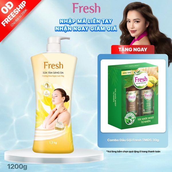 Sữa Tắm Sáng Da FRESH Hương Hoa Ngọc Lan Tây Chai 1.2kg