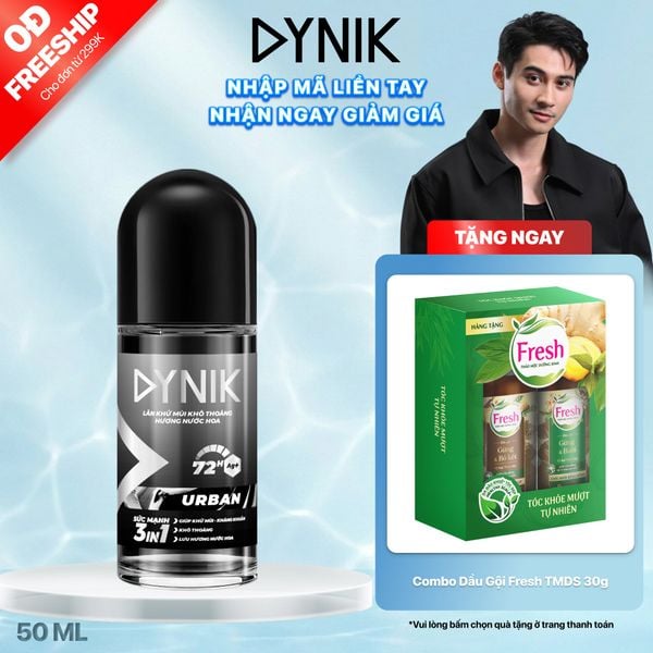 Lăn khử mùi khô thoáng Hương nước hoa Dynik - Urban, 50ml