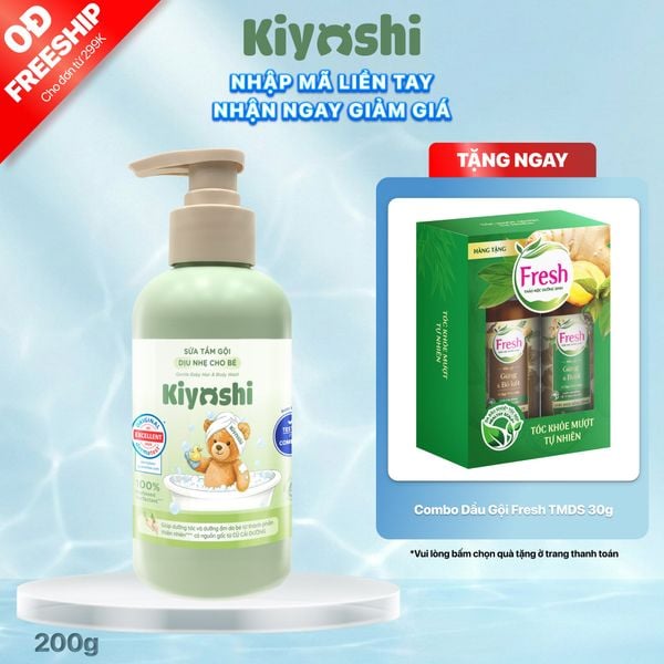 Sữa tắm gội dịu nhẹ cho bé, Kiyoshi 200g