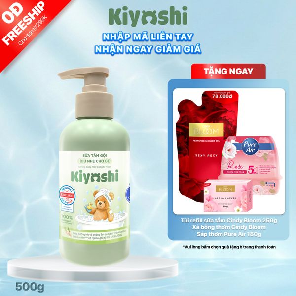 Sữa tắm gội dịu nhẹ cho bé, Kiyoshi 500g