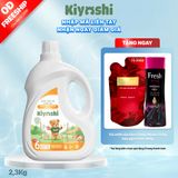  Nước Giặt Xả Quần Áo Kháng Khuẩn Cho Bé Tươi Mát Kiyoshi 2,3kg - Mềm mại nâng niu, như yêu da bé 