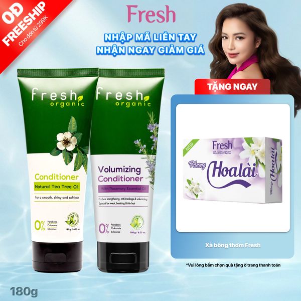 Dầu Xả Hữu Cơ FRESH ORGANIC Dưỡng Tóc Mềm Mượt 180g