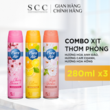  Combo 3 Chai Xịt Phòng Nước Hoa PURE AIR 280ml/chai 