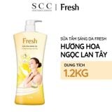  Sữa Tắm Sáng Da FRESH Hương Hoa Ngọc Lan Tây Chai 1.2kg 