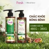  Combo Dầu gội Fresh TMDS Chắc khỏe bồng bềnh 480g + Dầu xã 380g - Phiên bản mới 