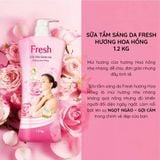  Sữa Tắm Sáng Da FRESH Hương Hoa Hồng / Ngọc Lan Tây / Hoa Tử Linh Lan Chai 1.2kg 