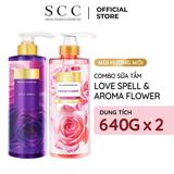  Combo 2 Sữa tắm nước hoa Cindy Bloom 640g (Love Spell + Aroma Flower) 
