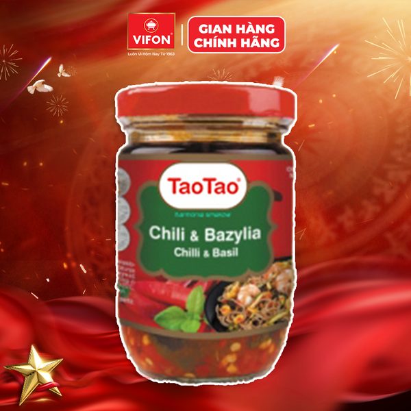 Húng Quế & Ớt TaoTao 200g – Thơm Húng Quế, Cay Đậm Vị Thái
