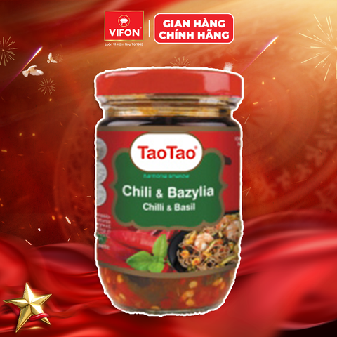 Húng Quế & Ớt TaoTao 200g – Thơm Húng Quế, Cay Đậm Vị Thái