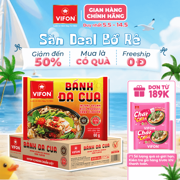 Bánh đa cua VIFON 90g – thơm ngon đậm đà, chế biến nhanh gọn