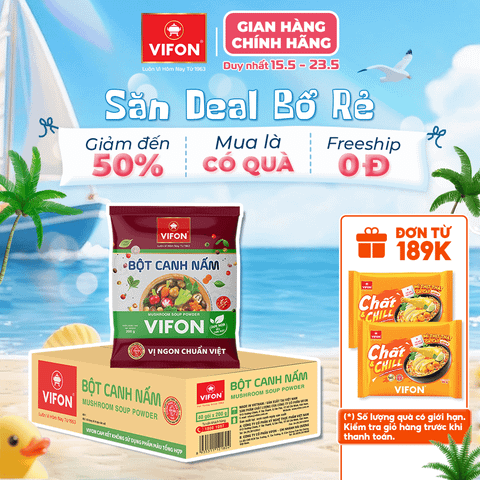 Bột canh nấm VIFON 200g – gia vị nêm sẵn thanh ngọt tự nhiên, dễ dùng