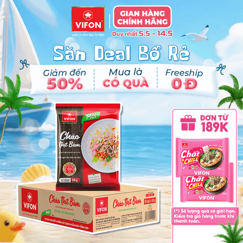 Cháo thịt bằm VIFON 20g – cháo ăn liền tiện lợi, thơm ngon dễ ăn