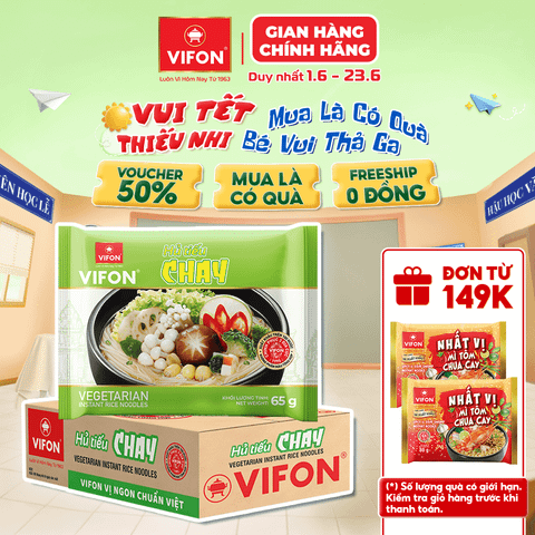 Hủ tiếu chay VIFON 65g – thanh đạm dễ ăn, tiện lợi nhanh gọn