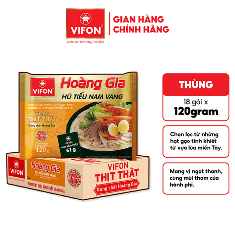 Hoàng gia hủ tiếu Nam Vang VIFON 120g – hủ tiếu cao cấp, đậm đà chuẩn vị