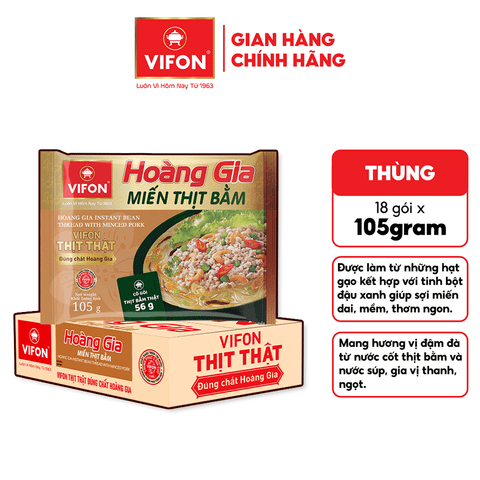 Hoàng gia miến thịt bằm VIFON 105g – miến cao cấp đậm vị, thơm ngon dễ ăn