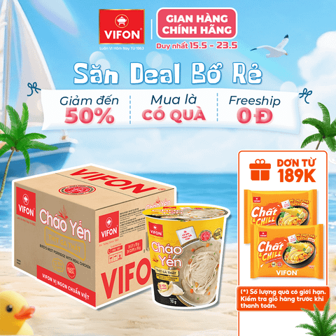 Ly cháo yến thịt gà VIFON 70g – cháo yến dinh dưỡng, thơm ngon tiện lợi