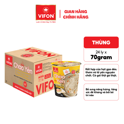 Ly cháo yến thịt gà VIFON 70g – cháo yến dinh dưỡng, thơm ngon tiện lợi