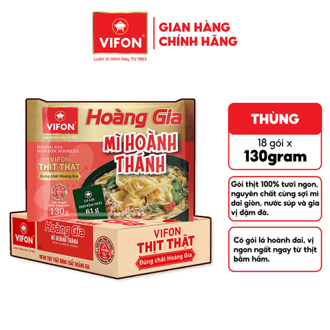 Hoàng gia mì hoành thánh VIFON 120g – mì ăn liền cao cấp, đậm đà hương vị truyền thống