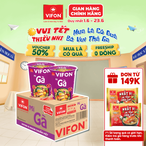 Mì ly gà 60g – Đậm đà hương vị, tiện lợi mỗi ngày