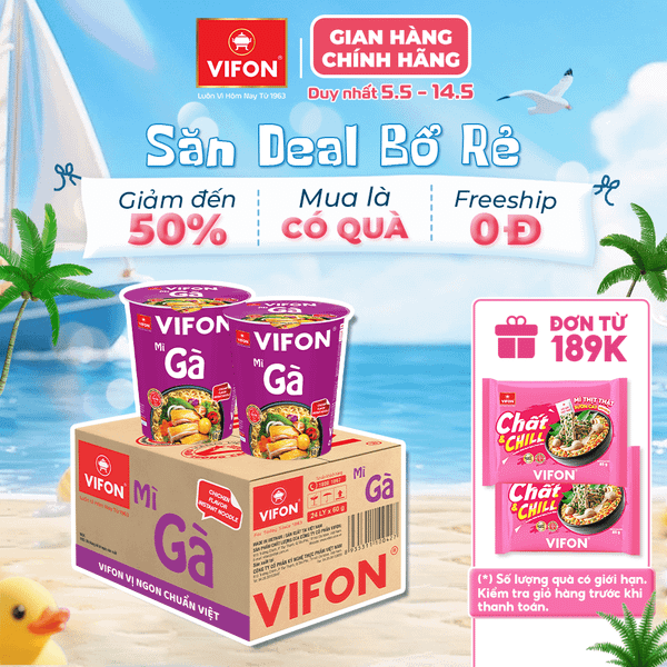 Mì ly gà 60g – Đậm đà hương vị, tiện lợi mỗi ngày
