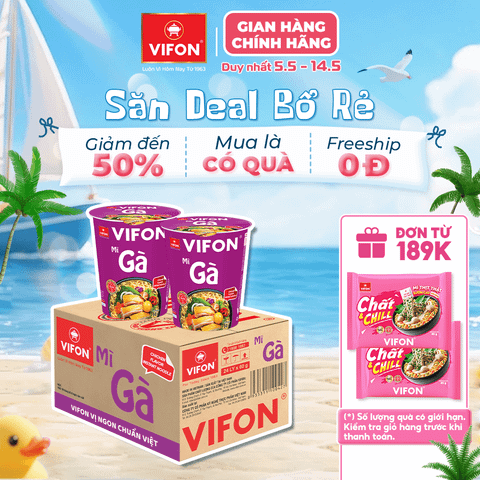 Mì ly gà 60g – Đậm đà hương vị, tiện lợi mỗi ngày