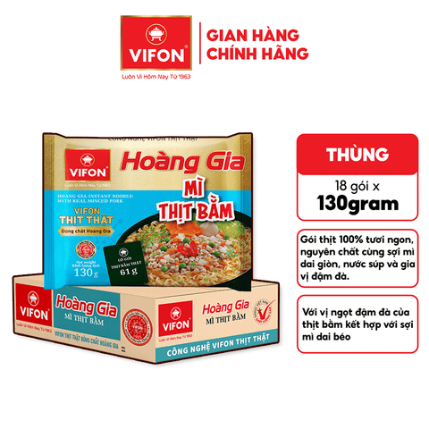 Hoàng gia mì thịt bằm VIFON 130g – hương vị đậm đà, gói lớn cao cấp
