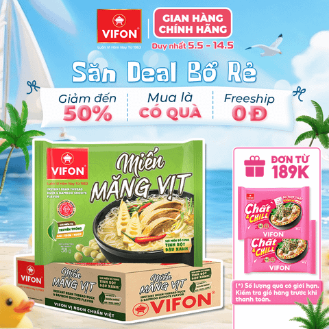 Miến măng vịt VIFON 60g – miến ăn liền đậm đà hương vị truyền thống