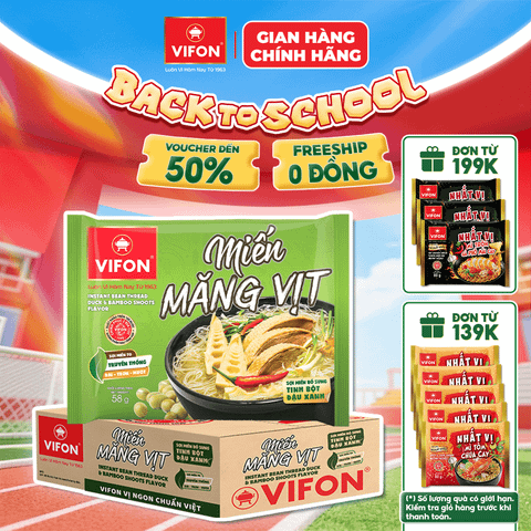 Thùng Miến măng vịt VIFON 58g – miến ăn liền đậm đà hương vị truyền thống
