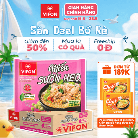 Miến sườn heo VIFON 60g – hương vị đậm đà, sợi miến dai ngon