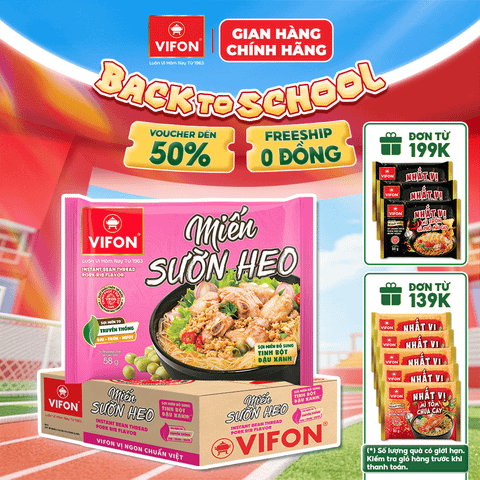 Thùng Miến sườn heo VIFON 58g – hương vị đậm đà, sợi miến dai ngon