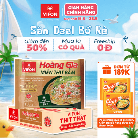 Hoàng gia miến thịt bằm VIFON 105g – miến cao cấp đậm vị, thơm ngon dễ ăn