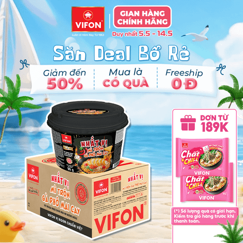 Tô mì trộn tương đen VIFON 105g – đậm đà chuẩn vị, thơm ngon hấp dẫn