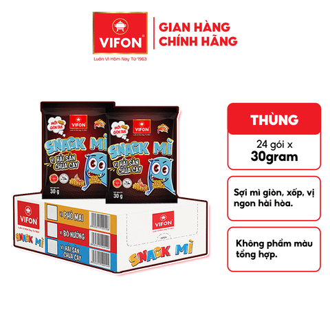 Mì ăn vặt hải sản VIFON 30g – giòn ngon đậm vị, snack tiện lợi