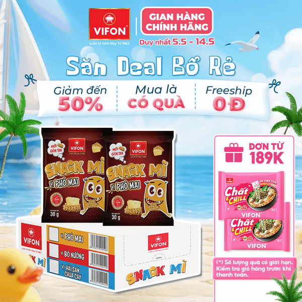 Mì ăn vặt phô mai VIFON 30g – giòn ngon béo ngậy, snack tiện lợi
