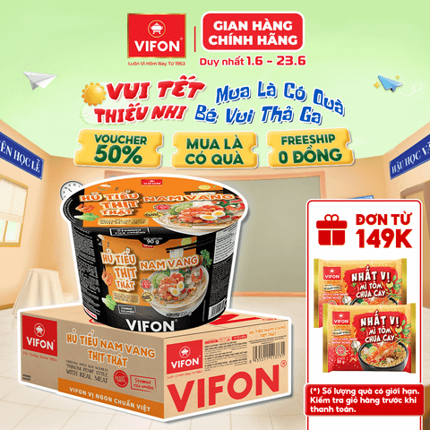 Hủ tiếu nam vang VIFON 90g tô – hủ tiếu ăn liền đậm đà, tiện lợi