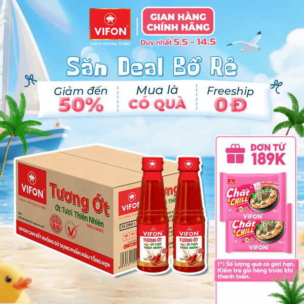 Tương ớt VIFON 260g – vị nguyên bản từ ớt tươi, an toàn & thơm ngon