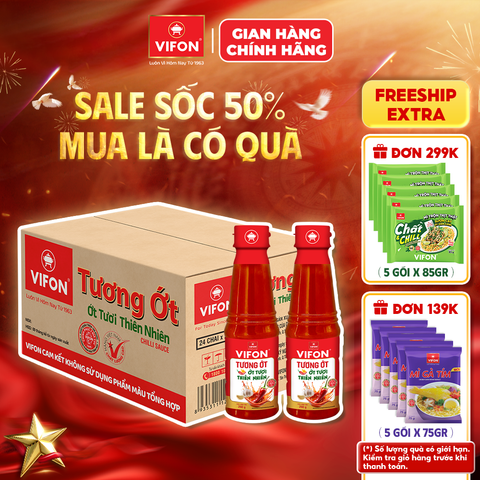 Thùng Tương ớt VIFON 260g – vị nguyên bản từ ớt tươi, an toàn & thơm ngon