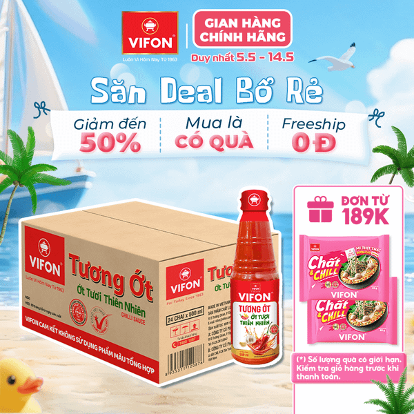 Tương ớt VIFON 500ml – cay đậm đà, chấm ngon tiện lợi