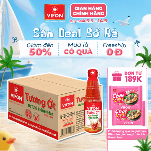 Tương ớt VIFON 500ml – cay đậm đà, chấm ngon tiện lợi