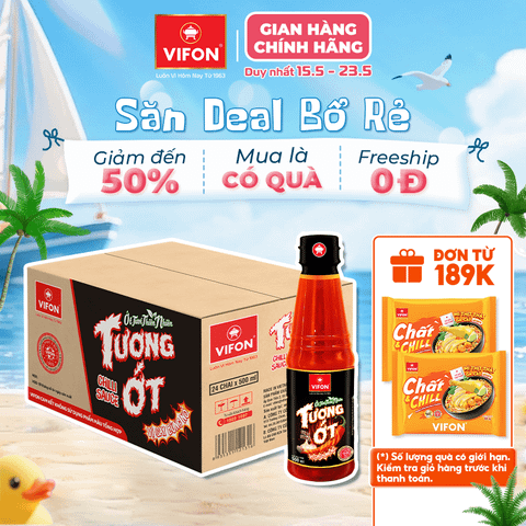 Tương ớt cay bùng nổ VIFON 500ml – cay mạnh đậm đà, chấm ngon cực đã