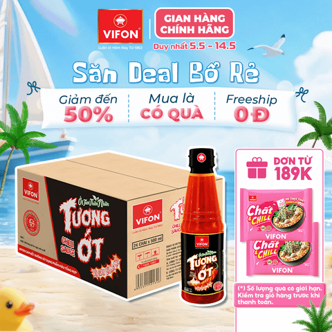 Tương ớt cay bùng nổ VIFON 500ml – cay mạnh đậm đà, chấm ngon cực đã